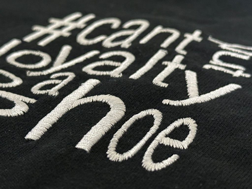#cantputloyaltyonahoe Embroidered Hoodie (Black)